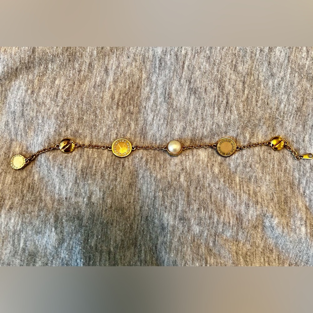 Marc By Marc Jacobs medallion & pearl bracelet